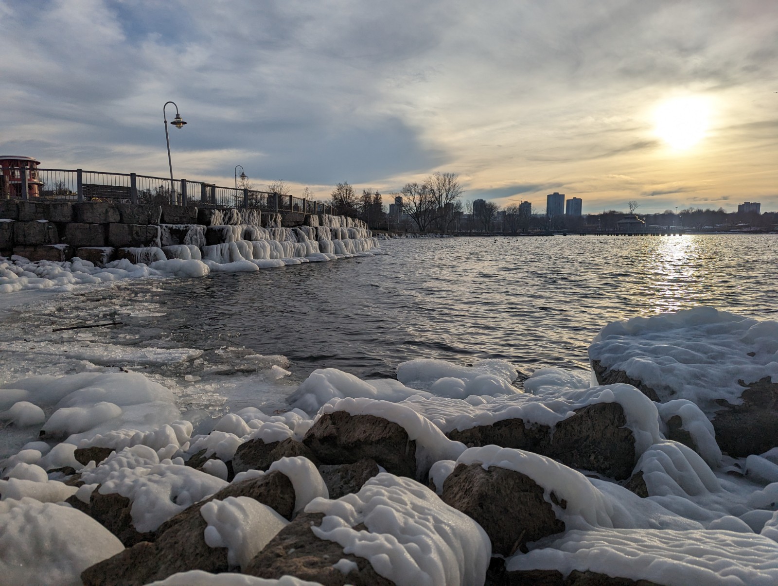 Bayfront park in winter