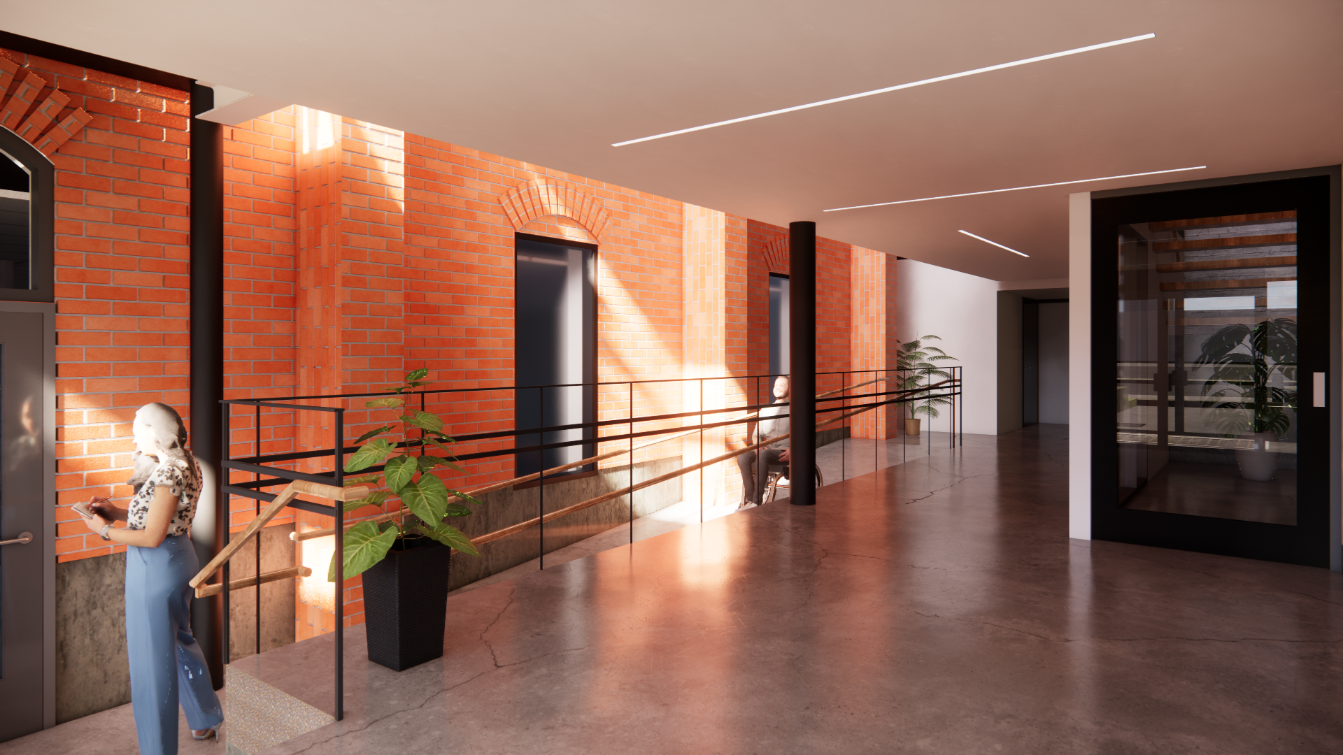 Artist rendering of the Interior Trinity renovation with sunlight coming in from above